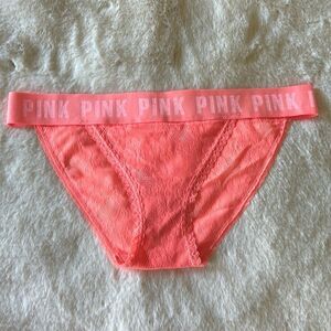 NWOT Victoria’s Secret Coral Lace Bikini Panty, M